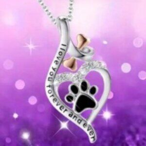 Dog Claw Pendant Necklace, Dog Footprint Necklace Versatile Animal Necklace